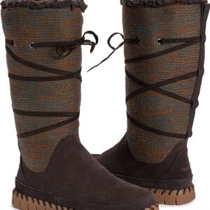 MUK LUKS Women's Flexi New York Boots Fashion Chocolate Size 6 Brand New